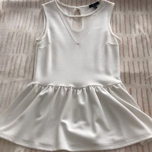 White peplum top